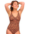 Cheetah Tan Through Support Top Swimsuit