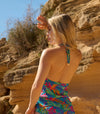 Paradise Green Tan Through Tankini Top