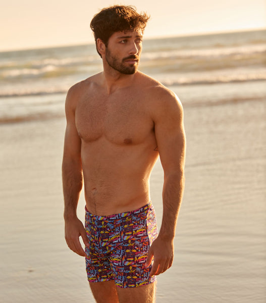 Aloha Mens Tan Through Swim Shorts Swimwear Kiniki