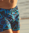 Blue Lagoon Tan Through Swim Shorts