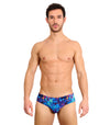 Mosaic Tan Through Deep Waist Swim Brief