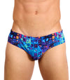 Mosaic Tan Through Deep Waist Swim Brief