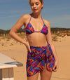 Paradise Purple Tan Through Beach Wrap