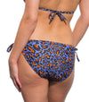 Leopard Orange Tie Side Bikini Tanga - Kiniki