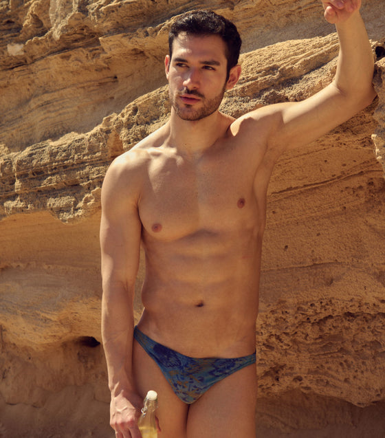 Azure Tan Through Swim Micro Brief
