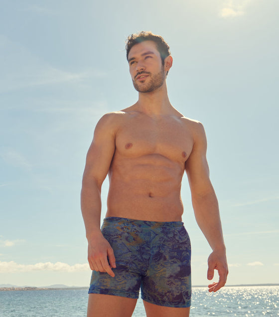 Azure Tan Through Swim Shorts