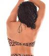 Cheetah Tan Through Bandeau Bikini Top
