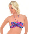 Paradise Purple Tan Through Bandeau Bikini Top