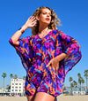 Paradise Purple Tan Through Poncho