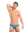 Azure Tan Through Deep Waist Swim Brief