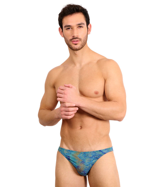 Azure Tan Through Swim Micro Brief