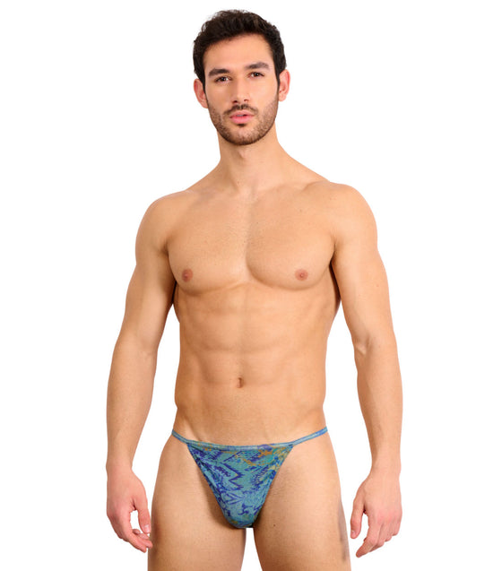 Azure Tan Through Swim Tanga