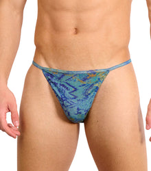  Azure Tan Through Swim Tanga