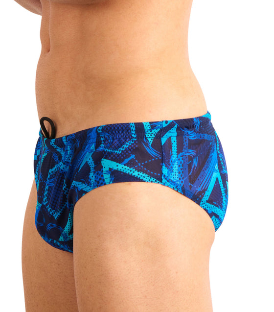 Blue Lagoon Tan Through Deep Waist Swim Brief