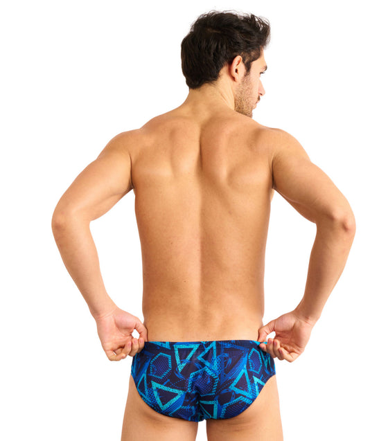 Blue Lagoon Tan Through Deep Waist Swim Brief