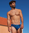 Blue Lagoon Tan Through Deep Waist Swim Brief