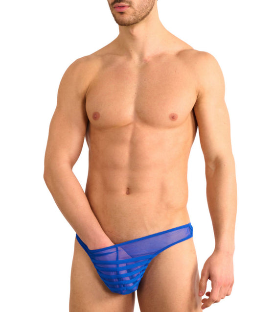 Cage Thong Blue