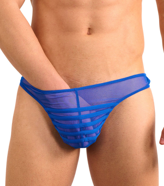 Cage Thong Blue