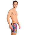 Floral Wave Tan Through Swim Shorts