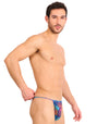 Floral Wave Tan Through Swim Tanga