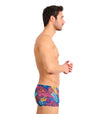 Floral Wave Tan Through Swim Trunks