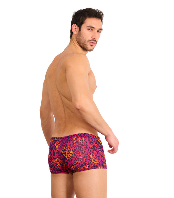 Hot Leopard Tan Through Swim Trunks