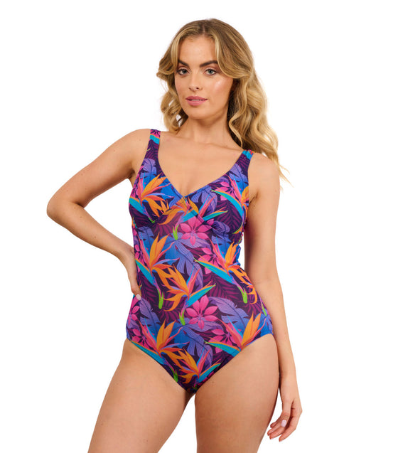 Paradise Purple Tan Through Support Top Swimsuit