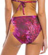Purple Amalfi Tan Through High Waisted Bikini Brief