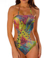 Amalfi Tan Through Cut Out Swimsuit - Kiniki