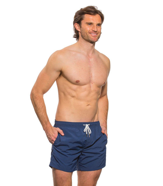 Mens Traditional Beach Board Swimming Shorts Navy Kiniki