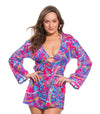 Carnival Tan Through Short Kaftan - Kiniki