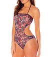 Elba Tan Through Cut Out Swimsuit - Kiniki