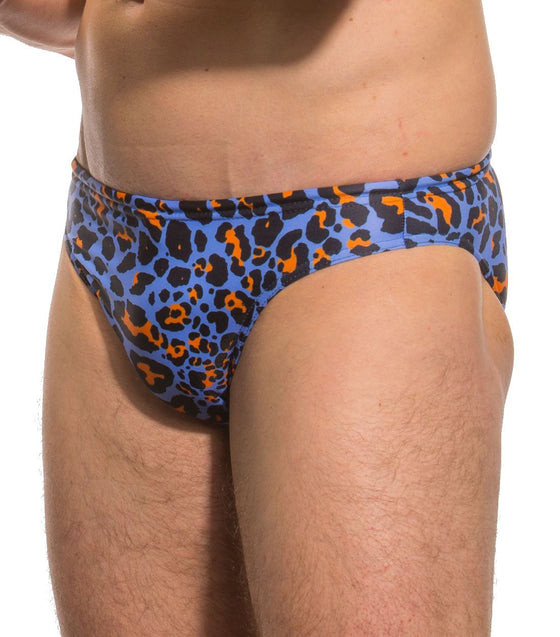 Leopard Orange Swim Brief - Kiniki