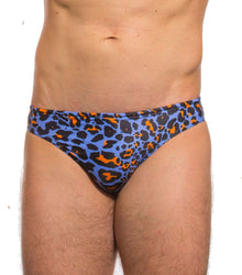  Leopard Orange Swim Brief - Kiniki