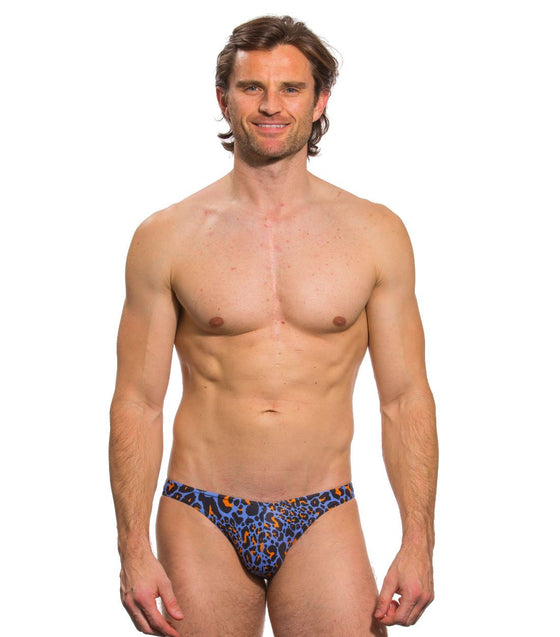 Leopard Orange Swim Micro Brief - Kiniki