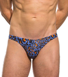  Leopard Orange Swim Micro Brief - Kiniki