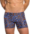 Leopard Orange Swim Shorts - Kiniki