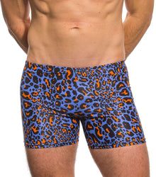  Leopard Orange Swim Shorts - Kiniki