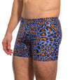 Leopard Orange Swim Shorts - Kiniki