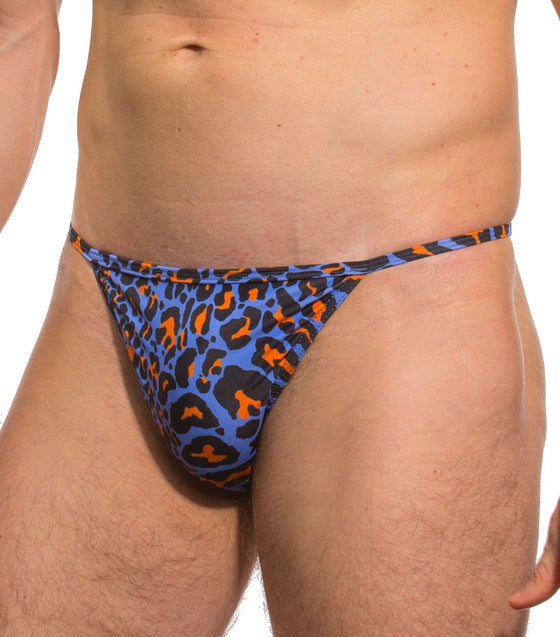 Leopard Orange Swim Tanga - Kiniki