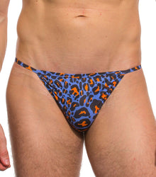  Leopard Orange Swim Tanga - Kiniki