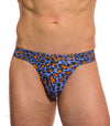 Leopard Orange Swim Thong - Kiniki