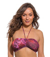 Purple Amalfi Tan Through Bandeau Bikini Top - Kiniki