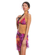 Purple Amalfi Tan Through Beach Wrap - Kiniki