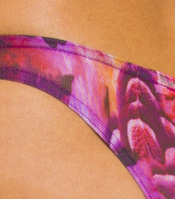 Purple Amalfi Tan Through Bikini Thong - Kiniki