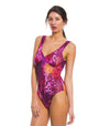 Purple Amalfi Tan Through Support Top Swimsuit - Kiniki
