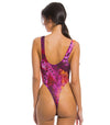 Purple Amalfi Tan Through Thong Swimsuit - Kiniki