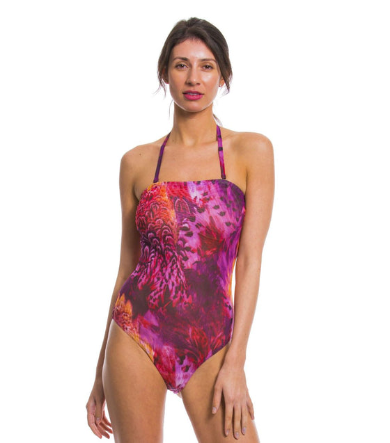 Purple Amalfi Tan Through Tube Swimsuit - Kiniki