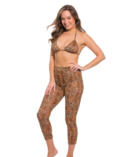 Sabre Tan Through Leggings - Kiniki