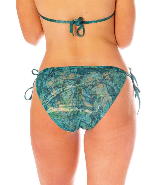 Santorini Tan Through Tie Side Bikini Tanga - Kiniki